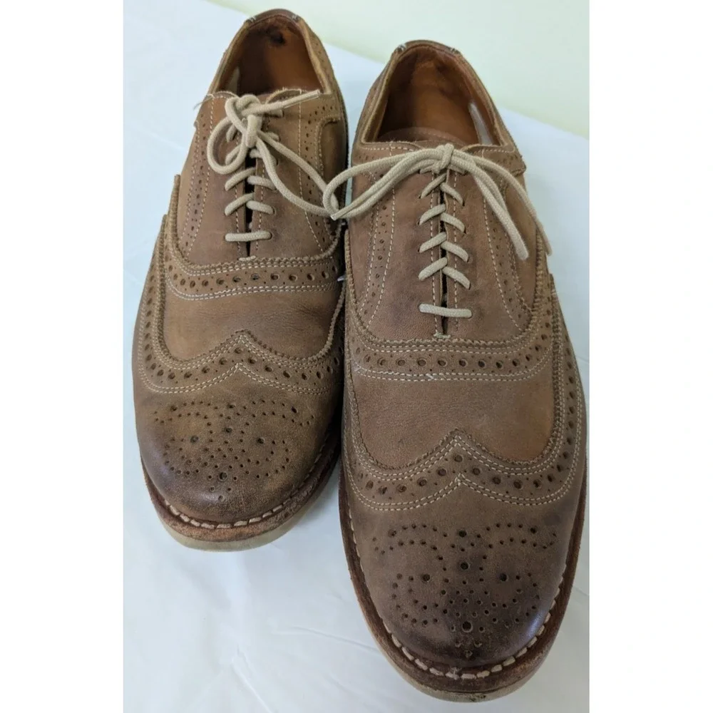 Allen Edmonds Brooks Brothers Neumok Wingtip Oxford Brown Goodyear Welted 10.5D